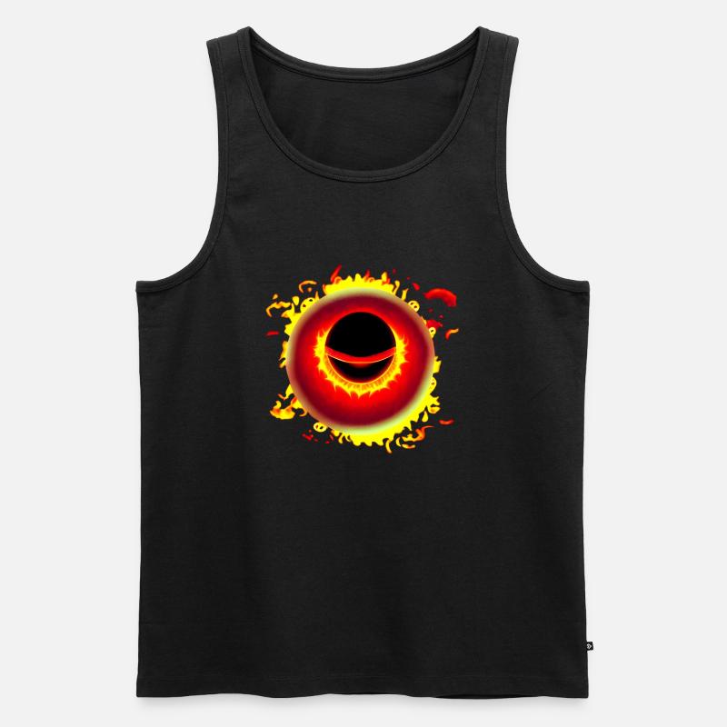 flaming eye - Männer Premium Bio Tank Top - Schwarz