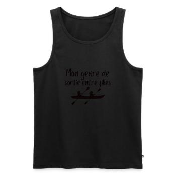 mon genre de sortie entre filles kayak - Débardeur bio Premium Homme - noir - Devant - Michal (187cm)
