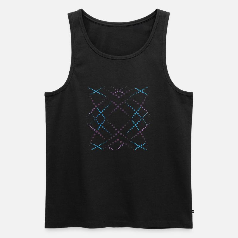 Dotart 003 - Männer Premium Bio Tank Top - Schwarz