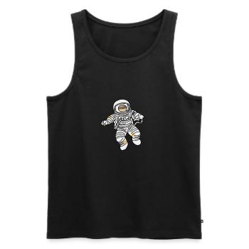 Astronaut in space - Men's Premium Organic Tank Top - black - Front - AI Model Male 178 light (178cm)