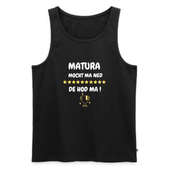 Matura hod ma! - Männer Premium Bio Tank Top - Schwarz - Vorne - AI Model Male 178 light (178cm)