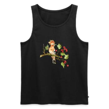 Oiseau coloré - Débardeur bio Premium Homme - noir - Devant - Michal (187cm)
