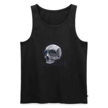 scrape, crane souriant - Débardeur bio Premium Homme - noir - Devant - AI Model Male 178 light (178cm)