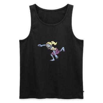 Exécuter Zombie - Débardeur bio Premium Homme - noir - Devant - AI Model Male 178 light (178cm)