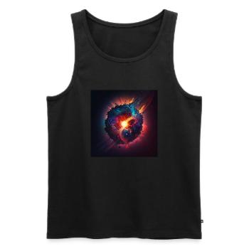 Cosmic Ignition - Débardeur bio Premium Homme - noir - Devant - Michal (187cm)
