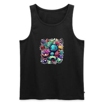 Doodle Style - Men's Premium Organic Tank Top - black - Front - AI Model Male 178 light (178cm)