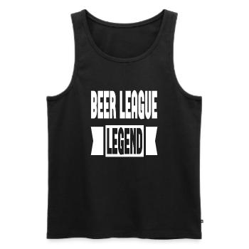 Légende de la Ligue de la bière - Débardeur bio Premium Homme - noir - Devant - AI Model Male 178 light (178cm)