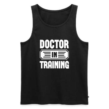 Doctor In Training - Männer Premium Bio Tank Top - Schwarz - Vorne - Michal (187cm)