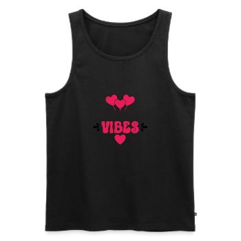 Valentine Vibes - Men's Premium Organic Tank Top - black - Front - AI Model Male 178 light (178cm)