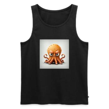 Angry Octopus Gift - Men's Premium Organic Tank Top - black - Front - Michal (187cm)