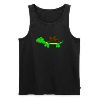 schildkröte - Männer Premium Bio Tank Top - Schwarz - Vorne - Michal (187cm)