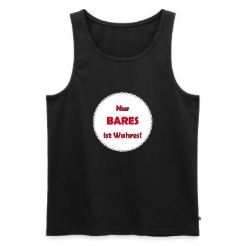 Bares - Männer Premium Bio Tank Top - Schwarz - Vorne - Michal (187cm)