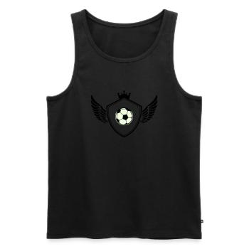 Football crest - Men's Premium Organic Tank Top - black - Front - Michal (187cm)