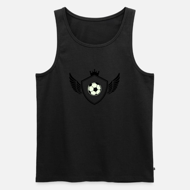 fussball wappen - Männer Premium Bio Tank Top - Schwarz