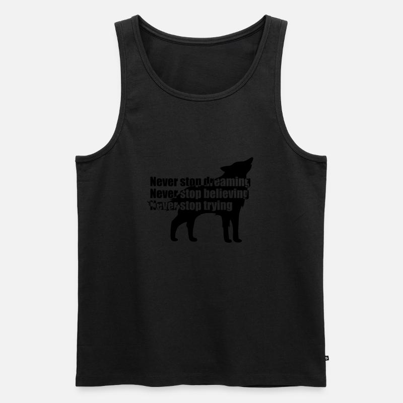 Wolfsmotivation Wolfsmotivation - Männer Premium Bio Tank Top - Schwarz