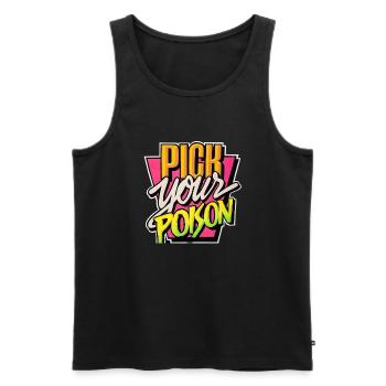 Pick Your Poison - Men's Premium Organic Tank Top - black - Front - Michal (187cm)
