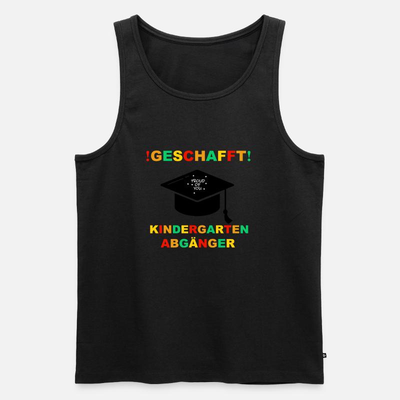 Kindergarten Absolvent Geschafft Einschulung - Männer Premium Bio Tank Top - Schwarz