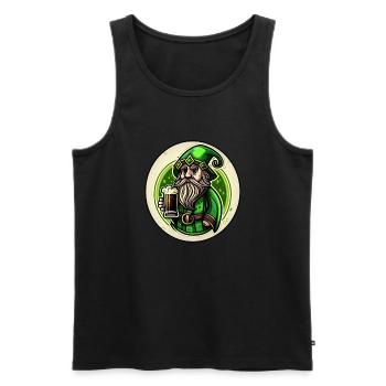 Saint Patrick's day, get lucky and festive ! - Men's Premium Organic Tank Top - black - Front - Michal (187cm)