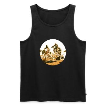 BMX - Men's Premium Organic Tank Top - black - Front - AI Model Male 178 light (178cm)