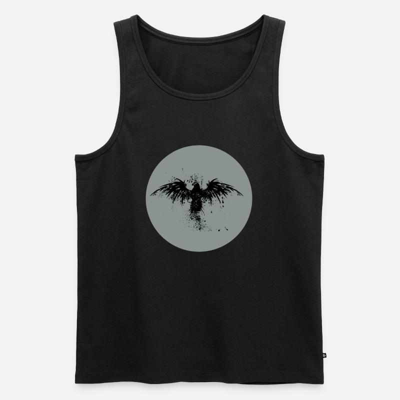 Adler - Männer Premium Bio Tank Top - Schwarz