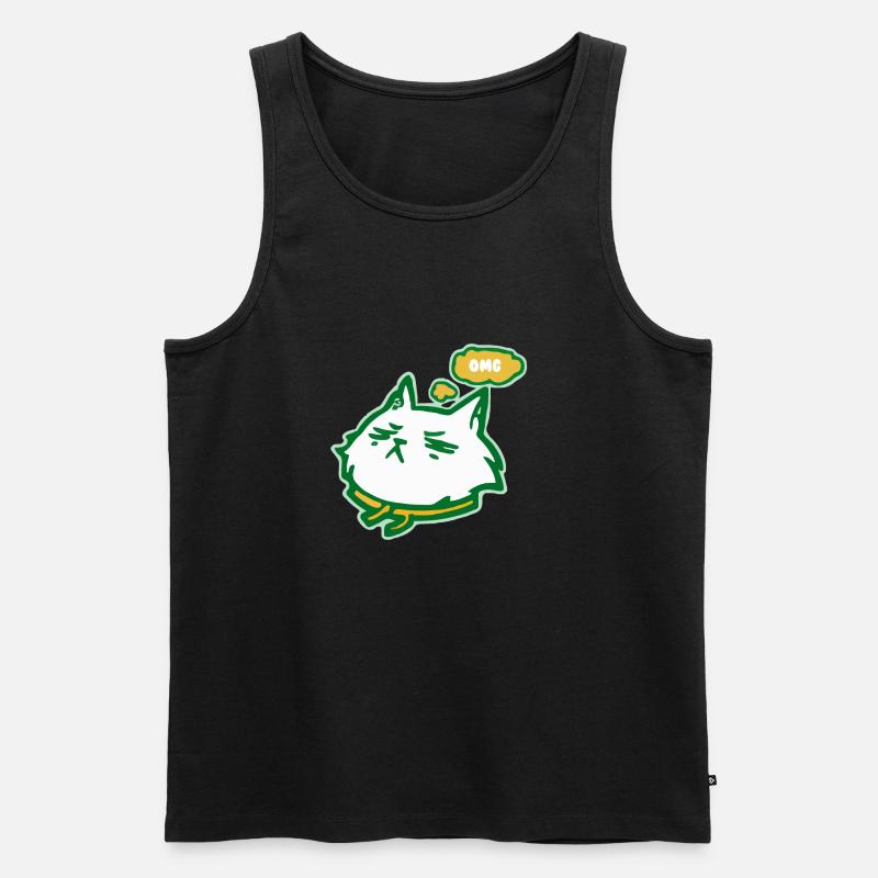 Die OMG-Katze - Männer Premium Bio Tank Top - Schwarz