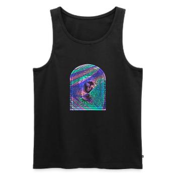 50 Euro Window (Holographic) - Männer Premium Bio Tank Top - Schwarz - Vorne - AI Model Male 178 light (178cm)