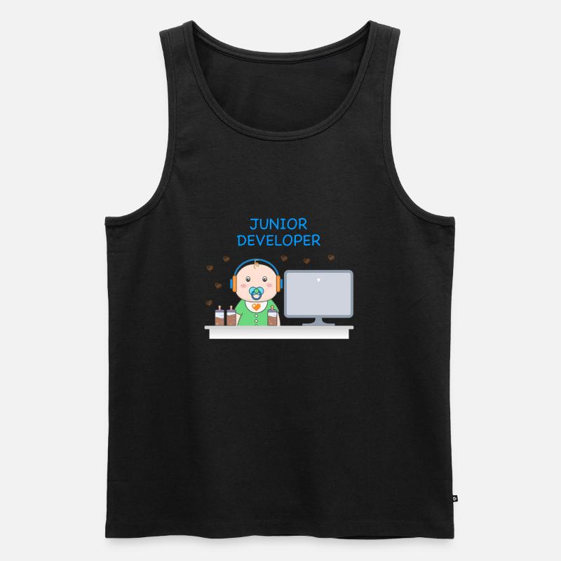 Junior Developer - Männer Premium Bio Tank Top - Schwarz