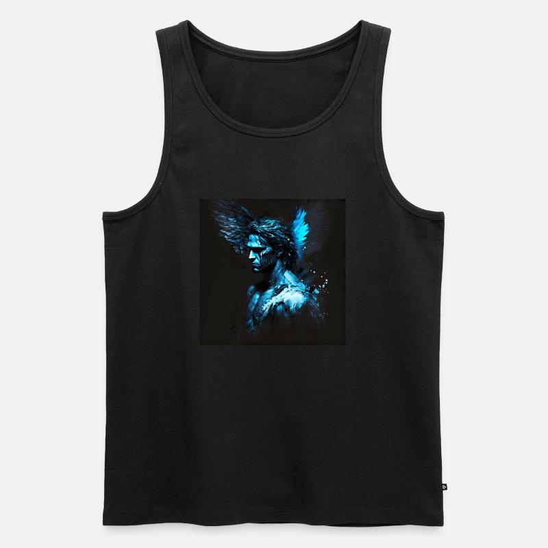 Blauer Engel - Männer Premium Bio Tank Top - Schwarz