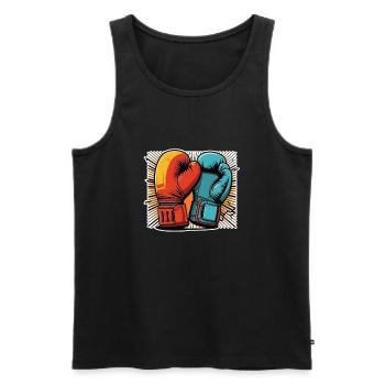 Boxing - Men's Premium Organic Tank Top - black - Front - Michal (187cm)