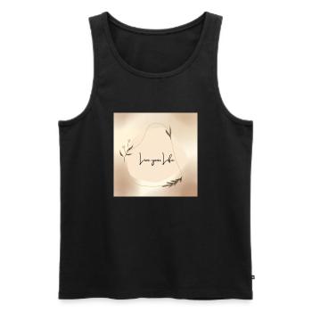 Tumbler - Männer Premium Bio Tank Top - Schwarz - Vorne - Michal (187cm)