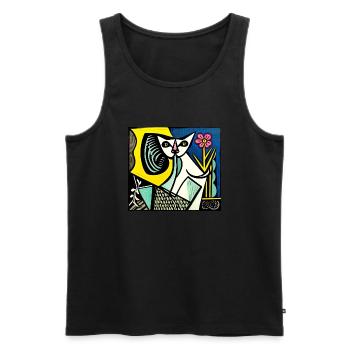 katzen 151red - Männer Premium Bio Tank Top - Schwarz - Vorne - Michal (187cm)