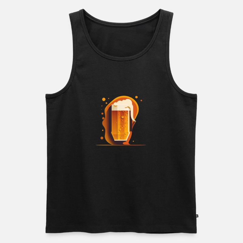 Cooles Craft Bier Motiv - Männer Premium Bio Tank Top - Schwarz