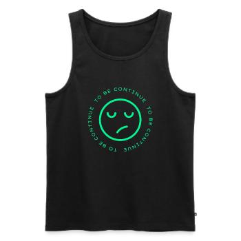 to be continue - Männer Premium Bio Tank Top - Schwarz - Vorne - Michal (187cm)