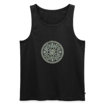 Mandala - Débardeur bio Premium Homme - noir - Devant - AI Model Male 178 light (178cm)
