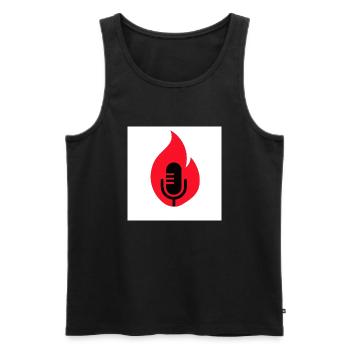 Brennendes Mikrophon - Männer Premium Bio Tank Top - Schwarz - Vorne - Michal (187cm)