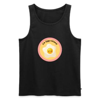 Egg-celent - Männer Premium Bio Tank Top - Schwarz - Vorne - AI Model Male 178 light (178cm)