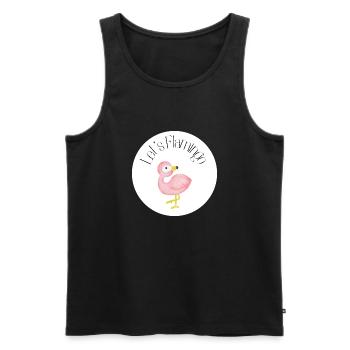 Fabulous Flamingo Instagram Pos - Männer Premium Bio Tank Top - Schwarz - Vorne - Michal (187cm)