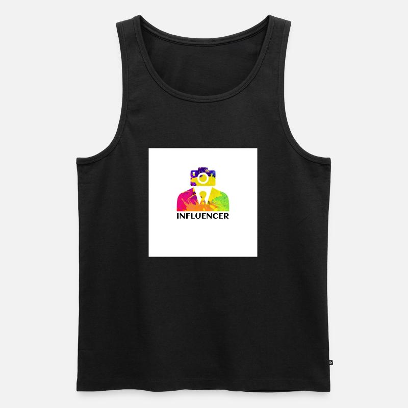 Influencer - Männer Premium Bio Tank Top - Schwarz