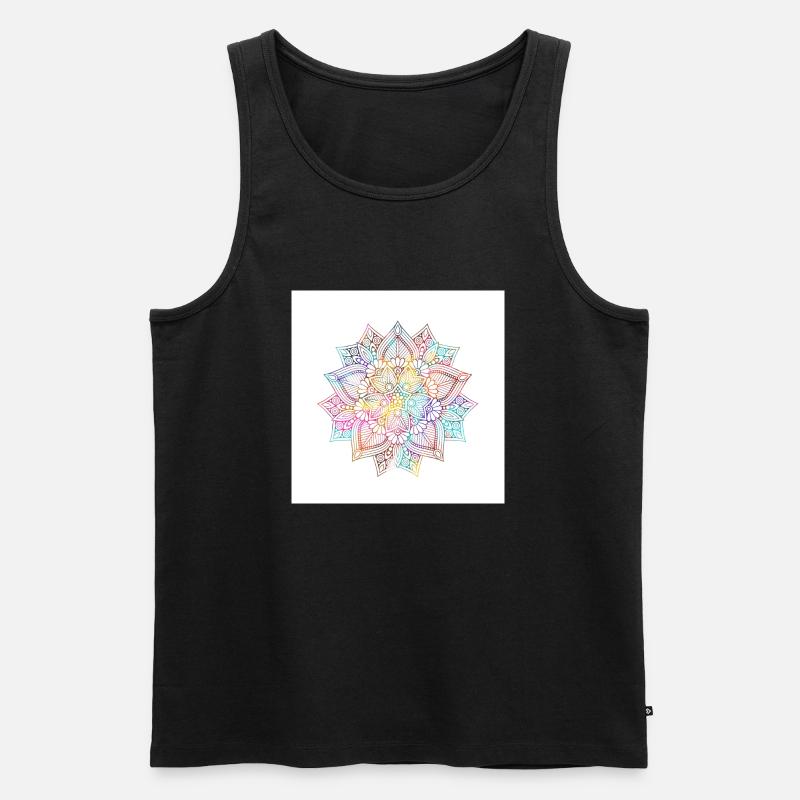 Mandala - Männer Premium Bio Tank Top - Schwarz