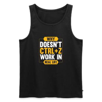 Geschenkprogrammierer PC STRG Z Computer - Männer Premium Bio Tank Top - Schwarz - Vorne - AI Model Male 178 light (178cm)