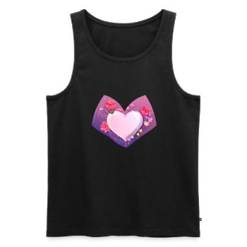 Mother's Day Engagement Wedding Valentine's Day Love - Men's Premium Organic Tank Top - black - Front - Michal (187cm)