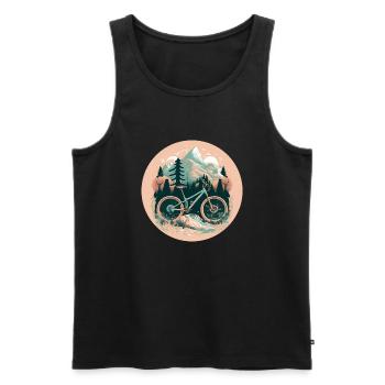 Explorez le Monde en Couleurs Pastel - Débardeur bio Premium Homme - noir - Devant - Michal (187cm)