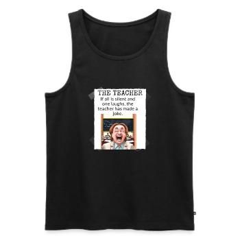 Lehrer Schüler Witz - Männer Premium Bio Tank Top - Schwarz - Vorne - Michal (187cm)