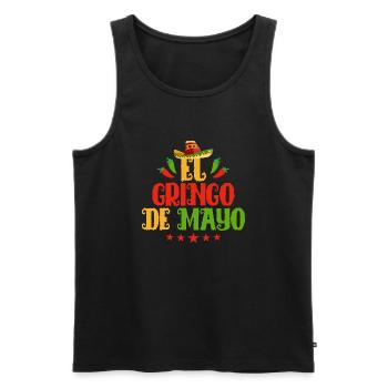 El Gringo De Mayo Sombrero Cinco De Mayo - Débardeur bio Premium Homme - noir - Devant - Michal (187cm)