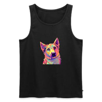 Dogs Dog Owner German Shepherd Dog Dog Owner Dog - Men's Premium Organic Tank Top - black - Front - Michal (187cm)