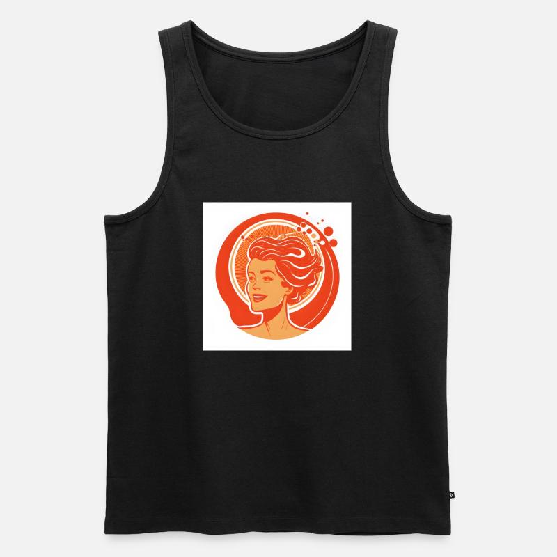 Frau Logo - Männer Premium Bio Tank Top - Schwarz