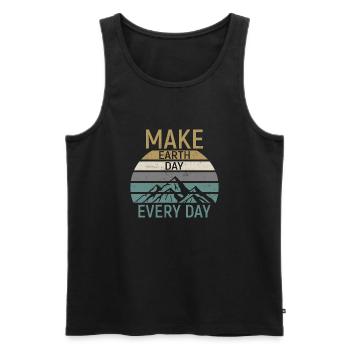 Make Earth Day every Day - Männer Premium Bio Tank Top - Schwarz - Vorne - AI Model Male 178 light (178cm)