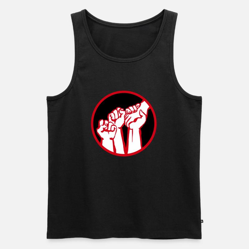fäuste2c - Männer Premium Bio Tank Top - Schwarz