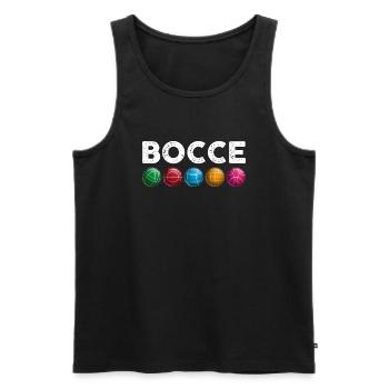 Bocce | Bocce Ball - Männer Premium Bio Tank Top - Schwarz - Vorne - AI Model Male 178 light (178cm)