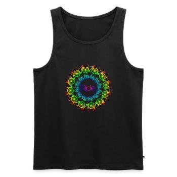 Cycling - Ride Rainbow - Men's Premium Organic Tank Top - black - Front - Michal (187cm)